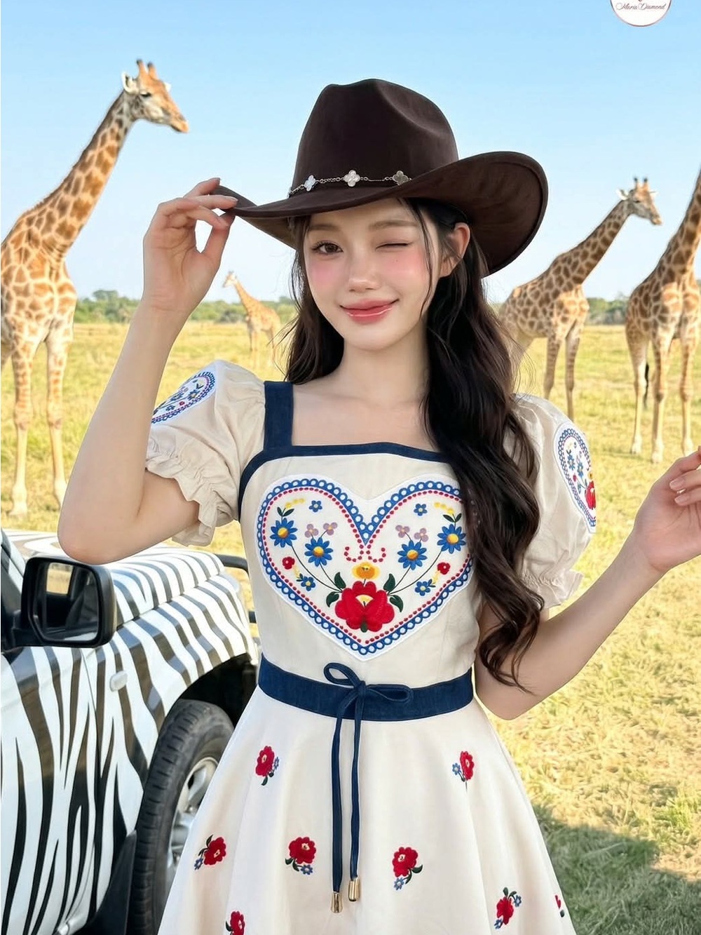 Embroidered Heart Sundress